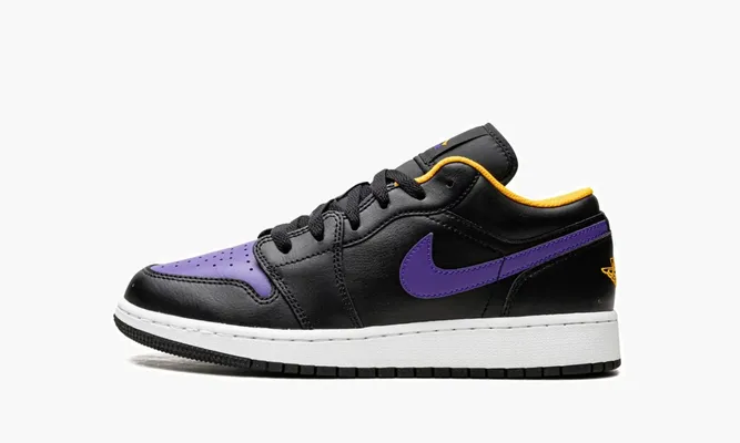 Кроссовки Air Jordan 1 Low GS «Lakers» черный