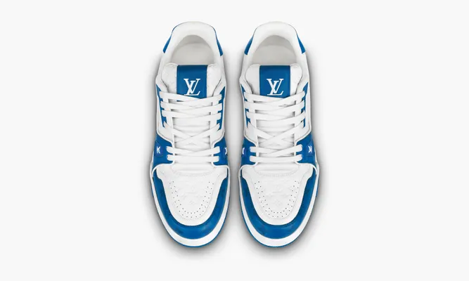 Кроссовки Louis Vuitton Trainer «Signature Blue White» синий