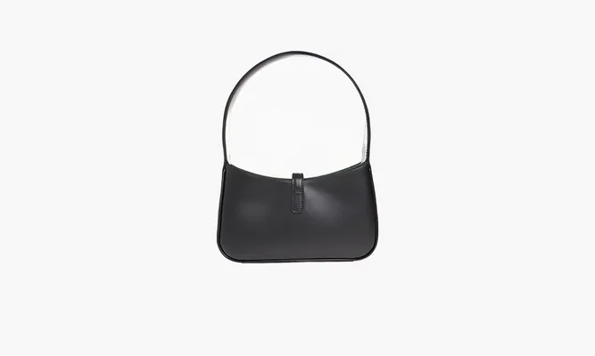 Сумки Saint Laurent Le 5 A 7 Mini Hobo Bag In Smooth Leather «Noir» черный