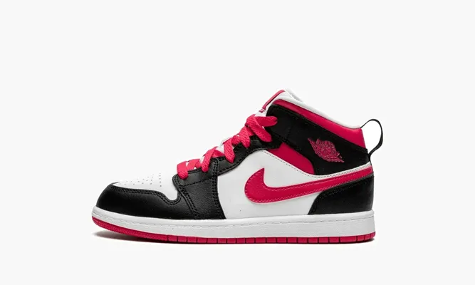 Для самых маленьких Air Jordan 1 Mid PS «White / Very Berry» черный