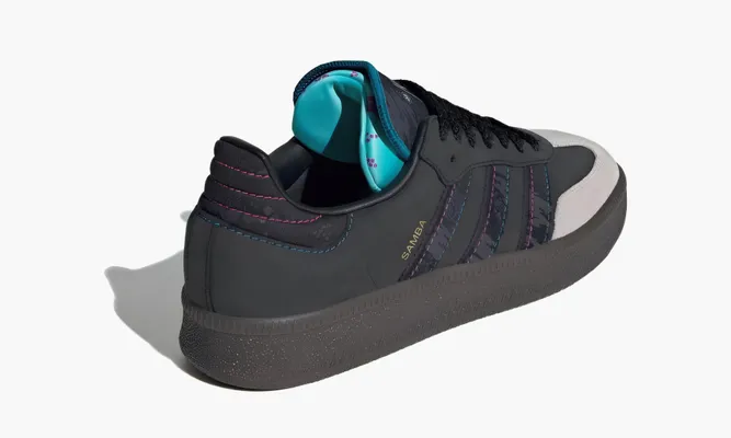 Кроссовки Adidas Originals Samba Xlg «Black-turquoise» черный