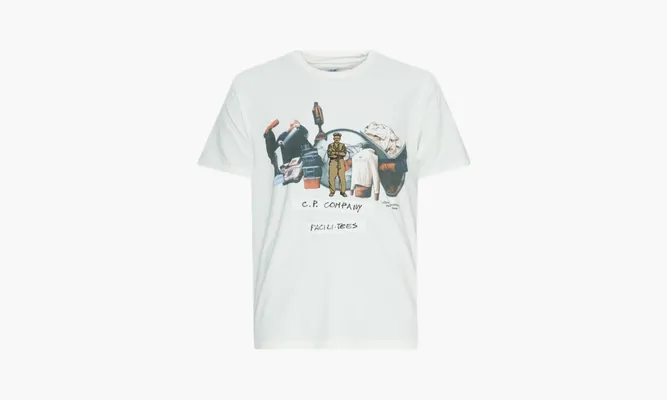 Одежда C.P. Company Graphic Print Cotton T-shirt «White» белый