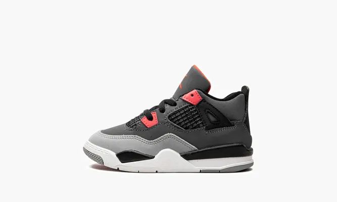 Для самых маленьких Air Jordan 4 TD «Infared» серый