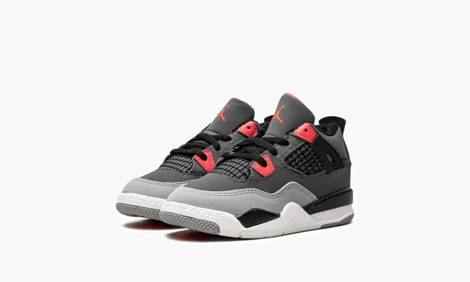 Для самых маленьких Air Jordan 4 TD «Infared» серый