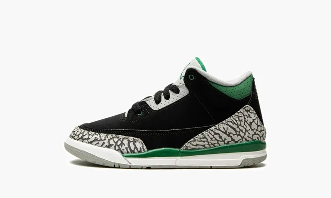 Для самых маленьких Air Jordan 3 Retro PS «Pine Green» черный