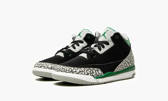 Для самых маленьких Air Jordan 3 Retro PS «Pine Green» черный