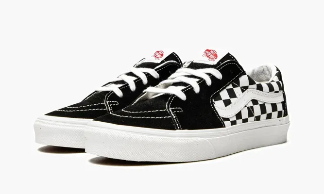 Кроссовки Vans Sk8-low «Black Checkerboard» черный,белый