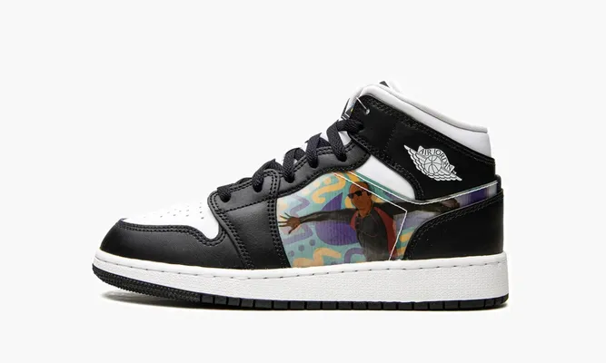 Кроссовки Air Jordan 1 Mid GS «Hologram» черный