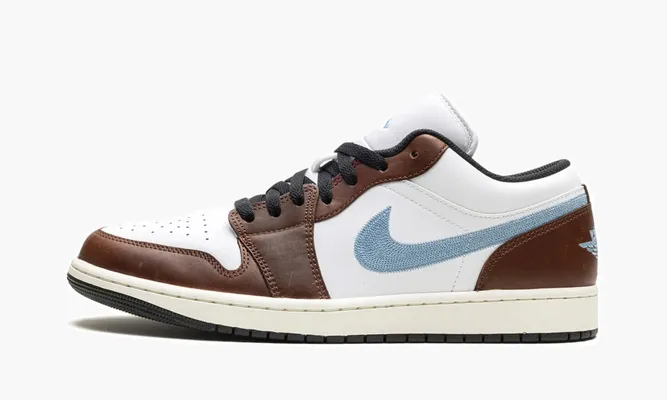 Кроссовки Air Jordan 1 Low SE «Embroidered Swoosh - Mocha» коричневый