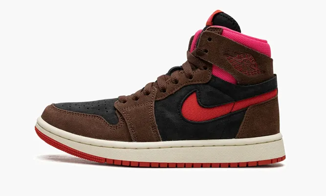 Кроссовки Air Jordan 1 Zoom Air CMFT WMNS «Cacao Wow / Picante Red / Black / Hyper Pink» коричневый
