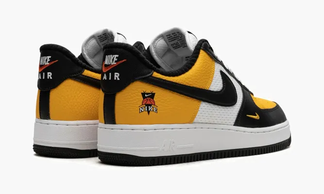 Кроссовки Nike Air Force 1 Low '07 LV8 «Black Gold Jersey Mesh» черный,желтый