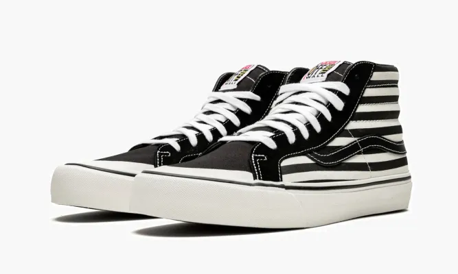 Кроссовки Vans Sk8-hi 138 Sf «Stripes» черный,белый