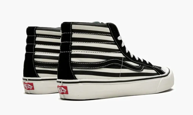 Кроссовки Vans Sk8-hi 138 Sf «Stripes» черный,белый