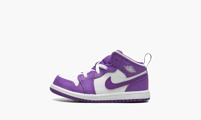 Для самых маленьких Air Jordan 1 Mid TD «Purple Venom» фиолетовый