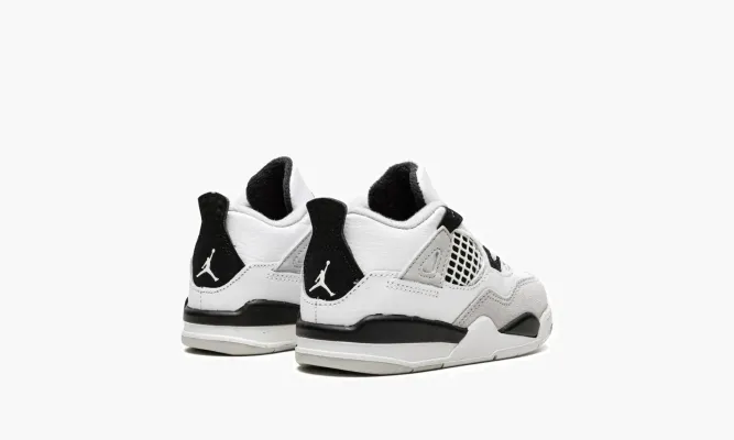 Для самых маленьких Air Jordan 4 Retro TD «Military Black» белый