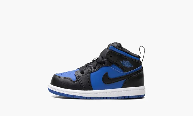 Для самых маленьких Air Jordan 1 Mid TD «Black Royal Blue» синий