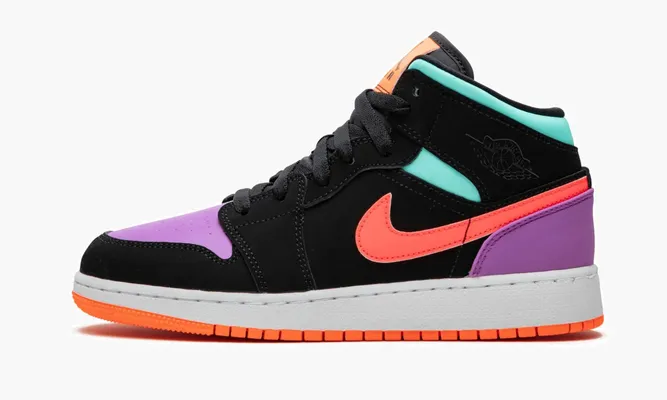 Кроссовки Air Jordan 1 Mid GS «Candy» черный
