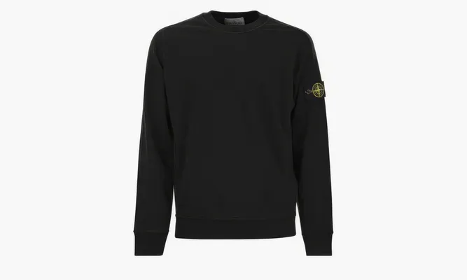 Одежда Stone Island Cotton Crew-neck Sweatshirt «Black» черный