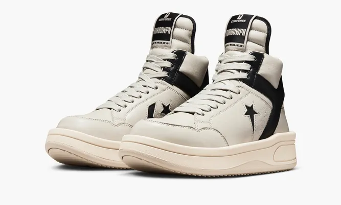 Кроссовки Rick Owens X Converse Drkshdw Turbowpn «Cream» кремовый