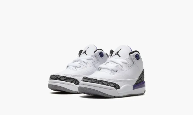 Для самых маленьких Air Jordan 3 Retro TD «Dark Iris» белый
