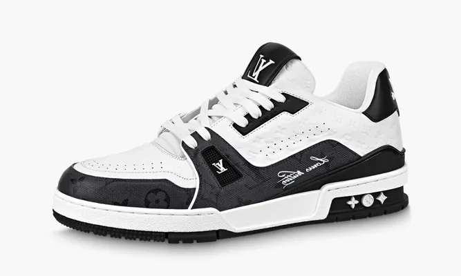 Кроссовки Louis Vuitton Lv Trainer «Black White» черный