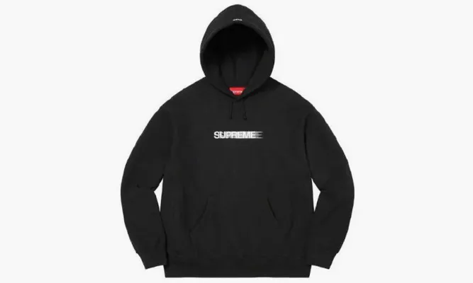 Одежда Supreme Motion Logo Hooded Sweatshirt Ss23 Black черный