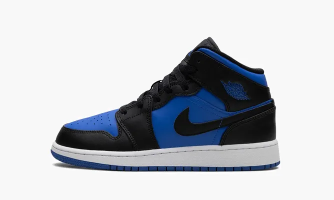Кроссовки Air Jordan 1 Mid GS «Varsity Royal» синий