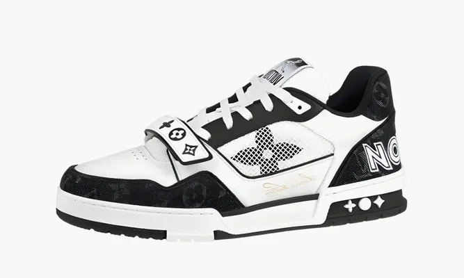 Кроссовки Louis Vuitton Trainer Low «velcro Strap - Black Monogram Denim» черный