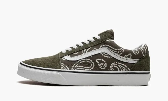 Кроссовки Vans Old Skool «Peace Paisley» зеленый