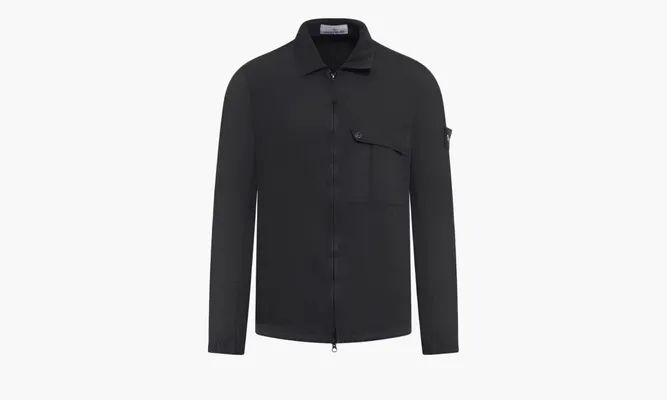 Одежда Stone Island Cotton Zipped Jacket «Black» черный