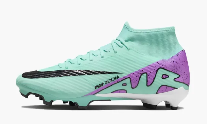 Для футбола Nike Mercurial Superfly 9 Fg / Mg «Turquoise Fuchsia» зеленый