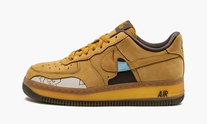 Кроссовки Nike Air Force 1 Low '07 WMNS «Cut Out Wheat» коричневый