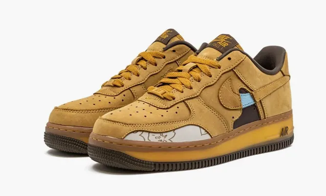 Кроссовки Nike Air Force 1 Low '07 WMNS «Cut Out Wheat» коричневый