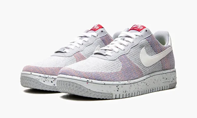 Кроссовки Air Force 1 Low «Crater Flyknit Wolf Grey» серый