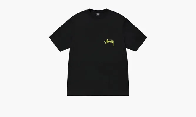 Одежда Stussy Ss24 T-shirt «Yellow Black» черный
