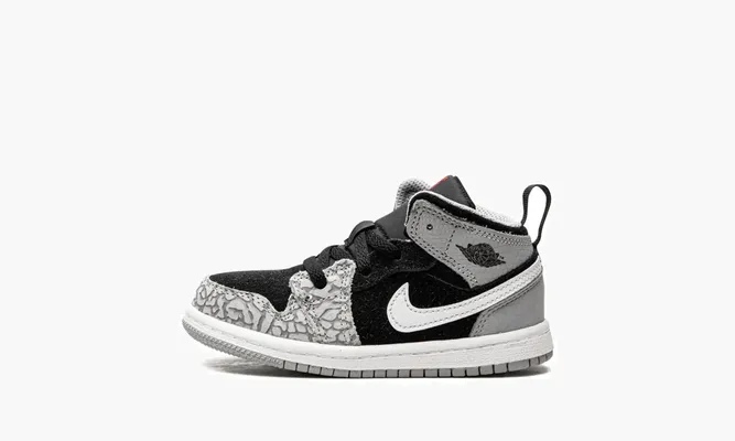 Для самых маленьких Air Jordan 1 Mid TD «Elephant Print» белый