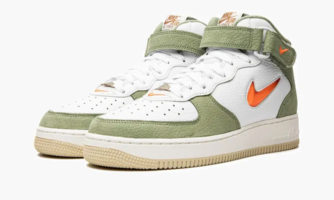 Кроссовки Air Force 1 Mid QS «Jewel Oil Green» белый