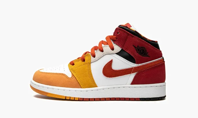 Кроссовки Air Jordan 1 GS «Tablecloth» оранжевый