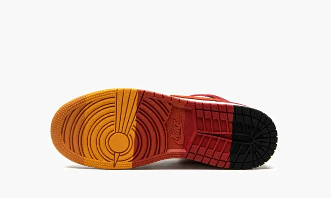 Кроссовки Air Jordan 1 GS «Tablecloth» оранжевый
