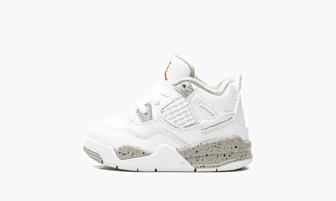 Для самых маленьких Air Jordan 4 Retro TD «White Oreo» белый