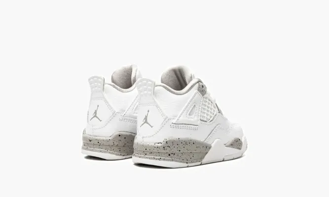 Для самых маленьких Air Jordan 4 Retro TD «White Oreo» белый