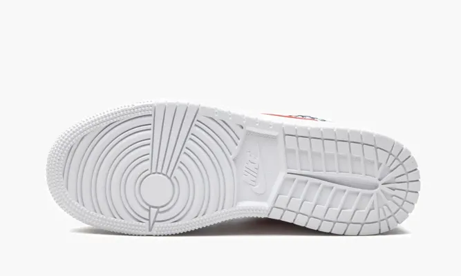 Кроссовки Air Jordan 1 Low GS «White Mesh / Multicolor» черный