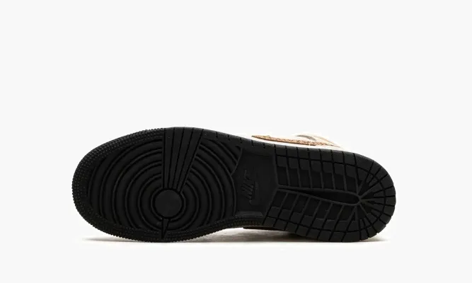 Кроссовки Air Jordan 1 Mid SE GS «Brown Elephant» бежевый