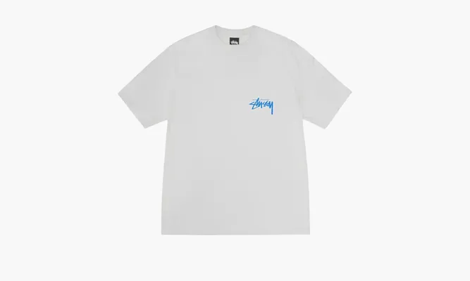 Одежда Stussy Ss24 T-shirt «White Blue» белый