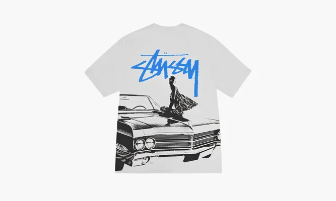 Одежда Stussy Ss24 T-shirt «White Blue» белый