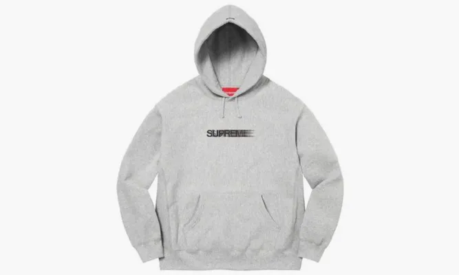 Одежда Supreme Motion Logo Hooded Sweatshirt Ss23 Grey серый