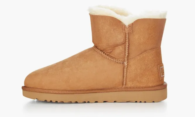 Обувь UGG Mini Bailey Button Bling Boot коричневый