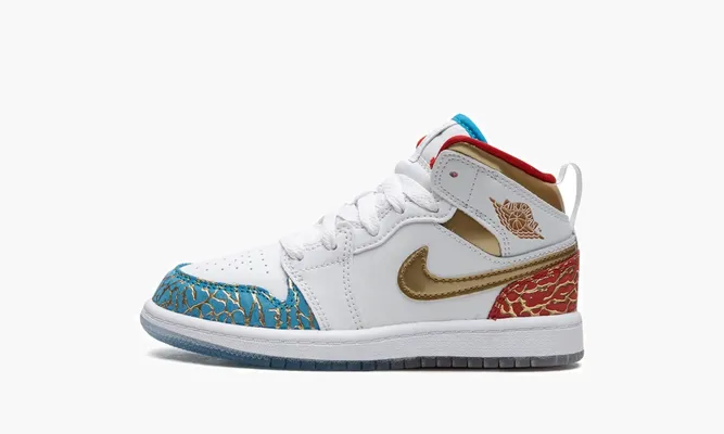 Для самых маленьких Air Jordan 1 Mid PS «Unc To Chi» белый