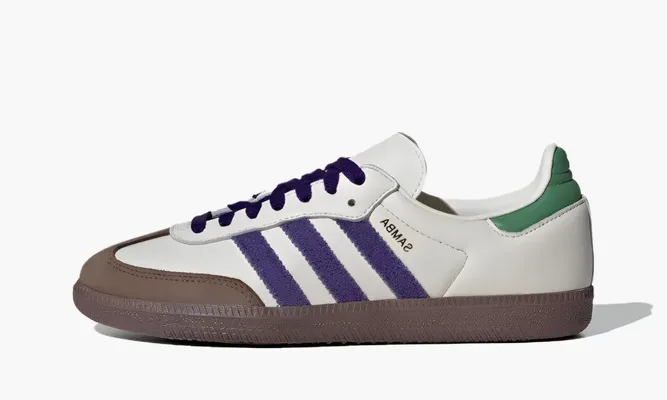 Кроссовки Adidas Samba OG WMNS «Off White Core Purple Green Brown » фиолетовый