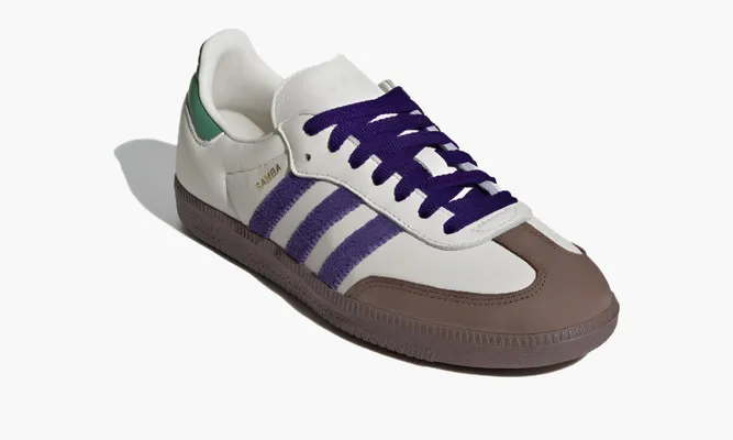 Кроссовки Adidas Samba OG WMNS «Off White Core Purple Green Brown » фиолетовый